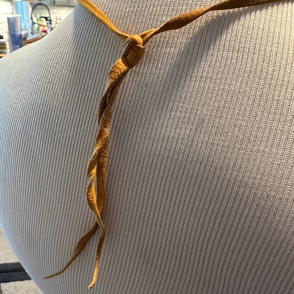 Shark Tooth Pendant Necklace with Suede Chain - Picture 5 of 6